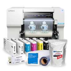 Roland BY20 Printer & Cutter Bundle<br>Plus Vastex PTF100 Shaker, D100 Dryer, Stand & Supplies